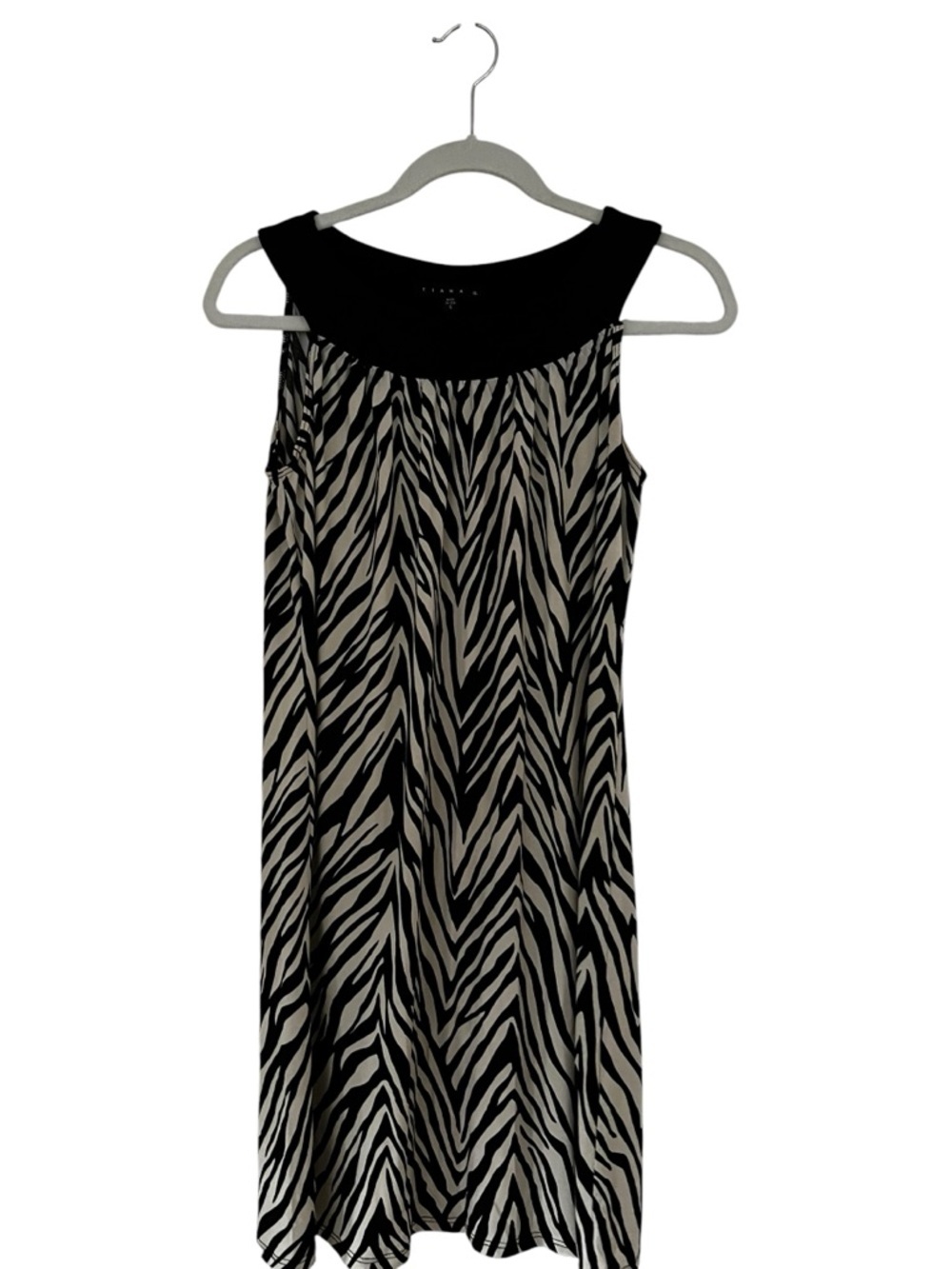 Tiana B. Black and White Zebra Women’s Midi Dress Size Small